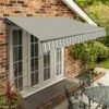 2.5m Standard Manual Multistripe Awning (Charcoal Cassette)