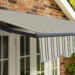 2.5m Standard Manual Multistripe Awning (Charcoal Cassette) 12 2.5m Standard Manual Multistripe Awning (Charcoal Cassette) -Primrose Awnings awn standard charcoal multistripe 6