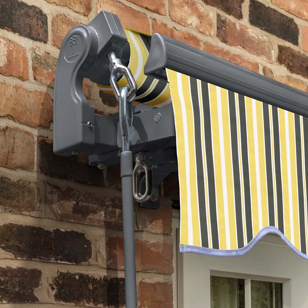 4m Standard Manual Yellow And Grey Awning (Charcoal Cassette) 4 4m Standard Manual Yellow And Grey Awning (Charcoal Cassette) - Image 4