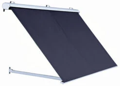1.0m Half Cassette Drop Arm Awning, Plain Dark Blue