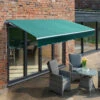 4.0m Budget Manual Awning, Plain Green