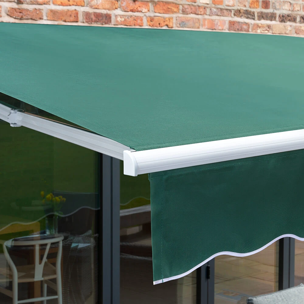 3.0m Budget Manual Awning, Plain Green 6 3.0m Budget Manual Awning, Plain Green - Image 6