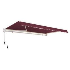 3.5m Budget Manual Awning, Burgundy -Primrose Awnings budget manual burgundy 2