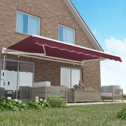 2.5m Standard Manual Awning, Burgundy