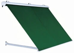 2.5m Half Cassette Drop Arm Awning, Plain Green