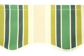 5m Green Stripe Valance - Wavy 1 5m Green Stripe Valance - Wavy