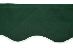 5m Plain Green Valance - Wavy