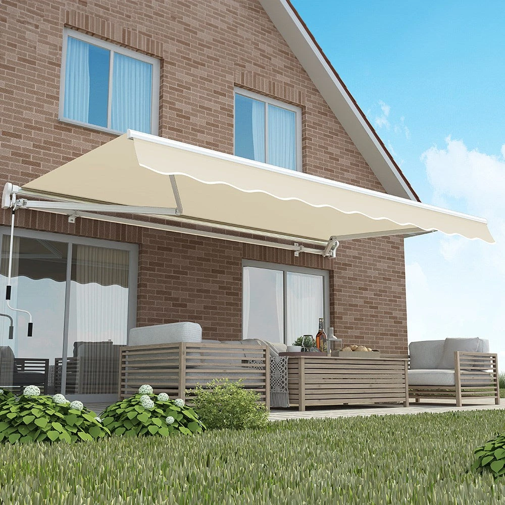 4.0m Standard Manual Awning, Sand 1 4.0m Standard Manual Awning, Sand