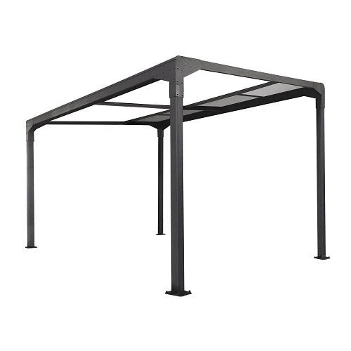12.8ft X 10ft Anthracite Pergola Garden Canopy With Retractable Sliding Roof 2 12.8ft X 10ft Anthracite Pergola Garden Canopy With Retractable Sliding Roof - Image 2