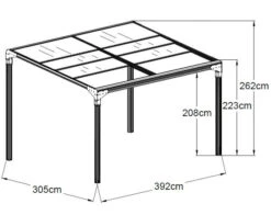 12.8ft X 10ft Anthracite Pergola Garden Canopy With Retractable Sliding Roof 7 12.8ft X 10ft Anthracite Pergola Garden Canopy With Retractable Sliding Roof -Primrose Awnings pr0000003040 card4 lg