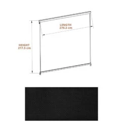 Set Of 4 - Charcoal Dropdown Side Shades For 3x3m Deluxe Pergola -Primrose Awnings pr0000003091 card3 lg