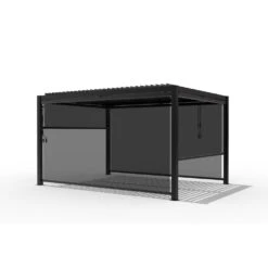 Set Of 4 - Charcoal Dropdown Side Shades For 3x4m Deluxe Pergola