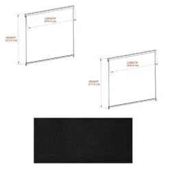 Set Of 4 - Charcoal Dropdown Side Shades For 3x4m Deluxe Pergola -Primrose Awnings pr0000003093 card3 lg