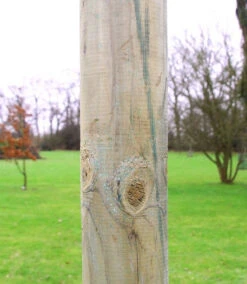 13ft 1 / 4m Wooden Shade Sail Pole With Eyebolt Screw - 12cm Diameter" -Primrose Awnings pr0000005908 card5 lg