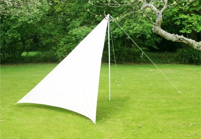 Portable Ivory Wind Break Kit W/ Poles, Ropes And Pegs - Triangle 3 Portable Ivory Wind Break Kit W/ Poles, Ropes And Pegs - Triangle - Image 3