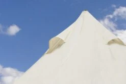 Portable Pyramid Ivory Shade Sail Kit W/ Pole, Ropes And Pegs - Easy Set Up -Primrose Awnings pr0000007647 card3 lg