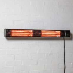 3kW IP44 Wall Mounted Electric Patio Heater Remote Control Black By Heatlab® -Primrose Awnings pr0000007751 card5 lg