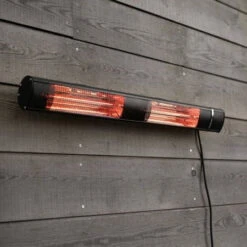 3kW IP44 Wall Mounted Electric Patio Heater Remote Control Black | Heatlab® -Primrose Awnings pr0000007752 card3 lg