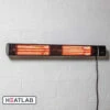 3kW IP44 Wall Mounted Electric Patio Heater Remote Control In Silver | Heatlab®