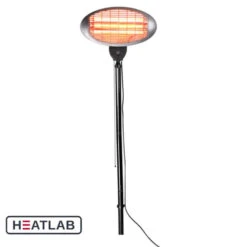 2kW IPX4 Freestanding Electric Quartz Patio Heater W/ Remote | Heatlab® -Primrose Awnings pr0000007886