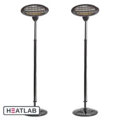 2kW IPX4 Freestanding Electric Quartz Patio Heater W/ Remote | Heatlab® -Primrose Awnings pr0000007894
