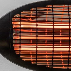Wall Mounted Quartz Bulb Electric Heater In Black | Heatlab®