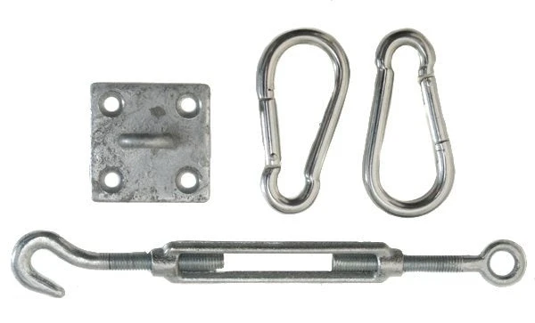 Rectangle/Square Shade Sail Fixing Kit - Galvanised Steel - 4 Corners 2 Rectangle/Square Shade Sail Fixing Kit - Galvanised Steel - 4 Corners - Image 2