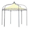 Harlington Deluxe Steel Frame Gazebo With Roof Canopy In Ivory