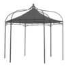 Harlington Deluxe Steel Frame Gazebo With Roof Canopy In Charcoal