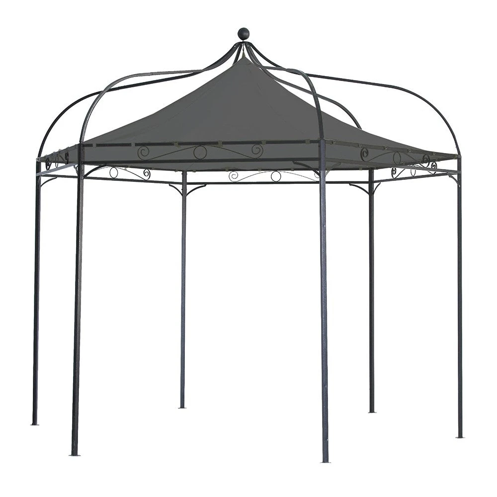 Harlington Deluxe Steel Frame Gazebo With Roof Canopy In Ivory 3 Harlington Deluxe Steel Frame Gazebo With Roof Canopy In Ivory - Image 3