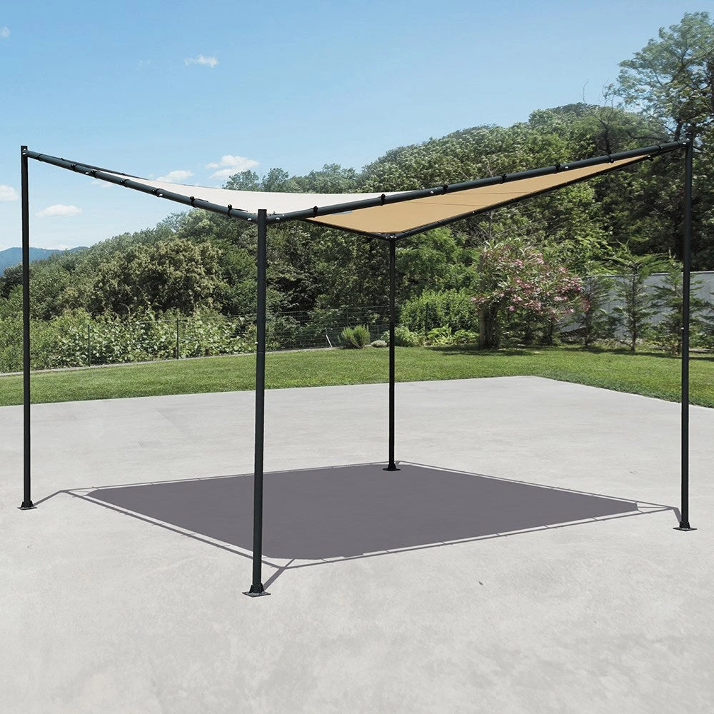 3.5M Square Portable Steel Frame With Ivory Sail Shade 3 3.5M Square Portable Steel Frame With Ivory Sail Shade - Image 3