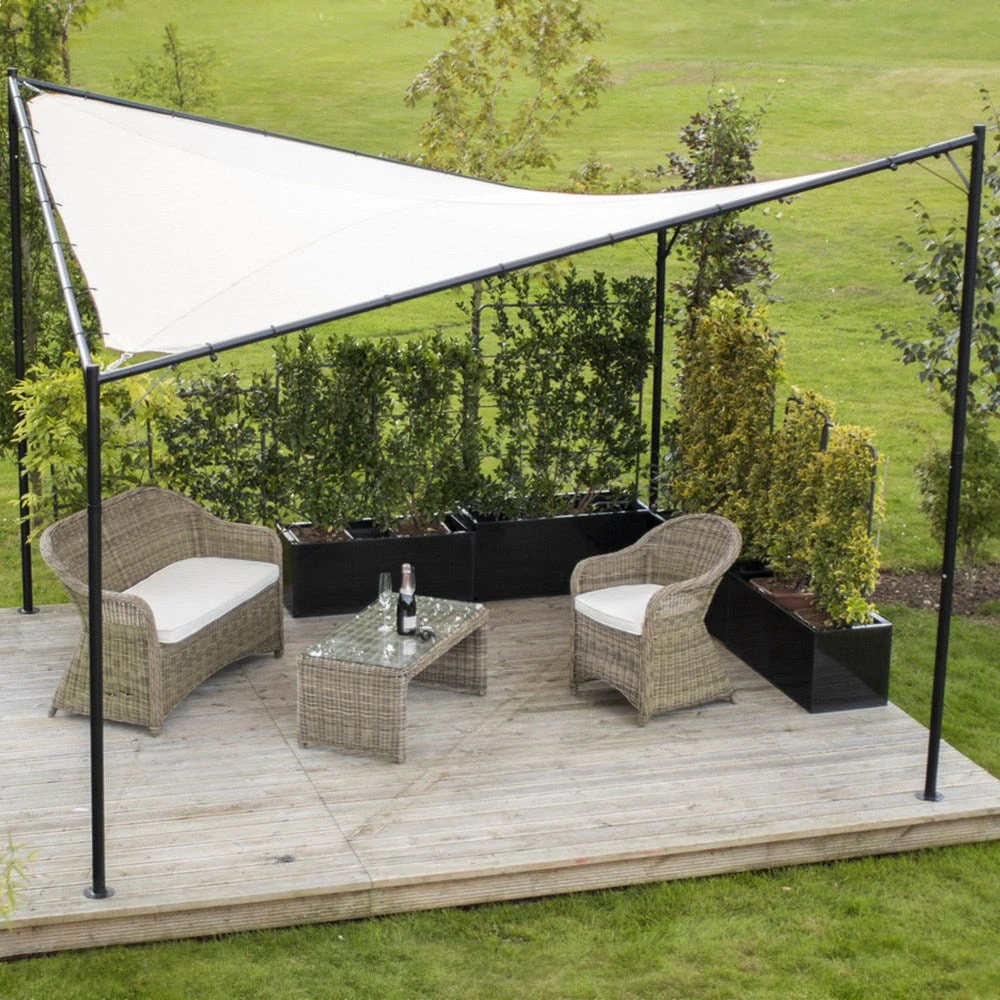 3.5M Square Portable Steel Frame With Ivory Sail Shade 4 3.5M Square Portable Steel Frame With Ivory Sail Shade - Image 4