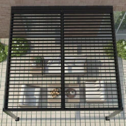 3m X 3m Deluxe Charcoal Wall Mounted Veranda With Louvered Shutter Roof 11 3m X 3m Deluxe Charcoal Wall Mounted Veranda With Louvered Shutter Roof -Primrose Awnings pr0000061099 card3 lg