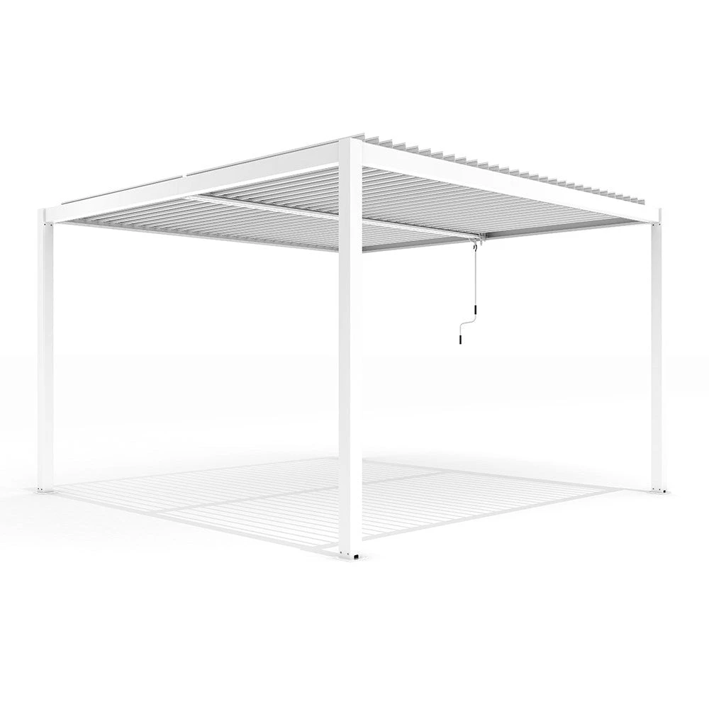3m X 3m Deluxe White Veranda With Louvered Shutter Roof 3 3m X 3m Deluxe White Veranda With Louvered Shutter Roof - Image 3