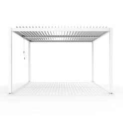 3m X 3m Deluxe White Veranda With Louvered Shutter Roof 8 3m X 3m Deluxe White Veranda With Louvered Shutter Roof -Primrose Awnings pr0000061102 card4 lg