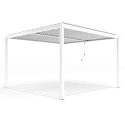 4m X 3m Deluxe White Veranda With Louvered Shutter Roof -Primrose Awnings pr0000061103 card3 lg