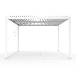 4m X 3m Deluxe White Veranda With Louvered Shutter Roof -Primrose Awnings pr0000061103 card4 lg