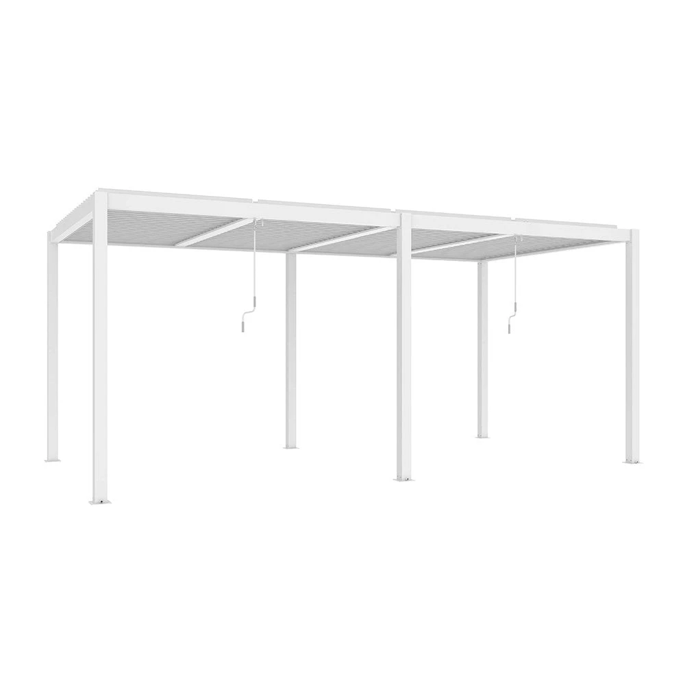 6m X 3m Deluxe White Veranda With Louvered Shutter Roof 2 6m X 3m Deluxe White Veranda With Louvered Shutter Roof - Image 2