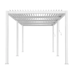6m X 3m Deluxe White Veranda With Louvered Shutter Roof 8 6m X 3m Deluxe White Veranda With Louvered Shutter Roof -Primrose Awnings pr0000061104 card4 lg