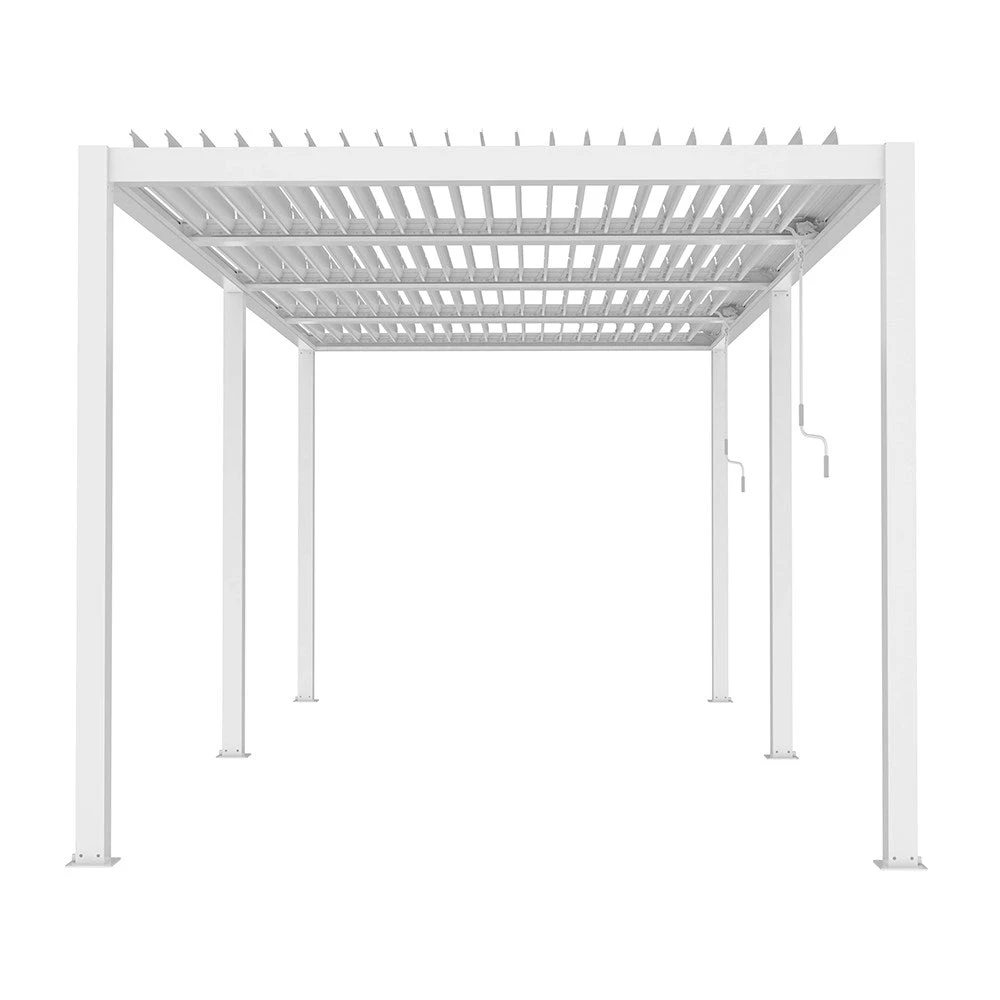 6m X 3m Deluxe White Veranda With Louvered Shutter Roof 4 6m X 3m Deluxe White Veranda With Louvered Shutter Roof - Image 4