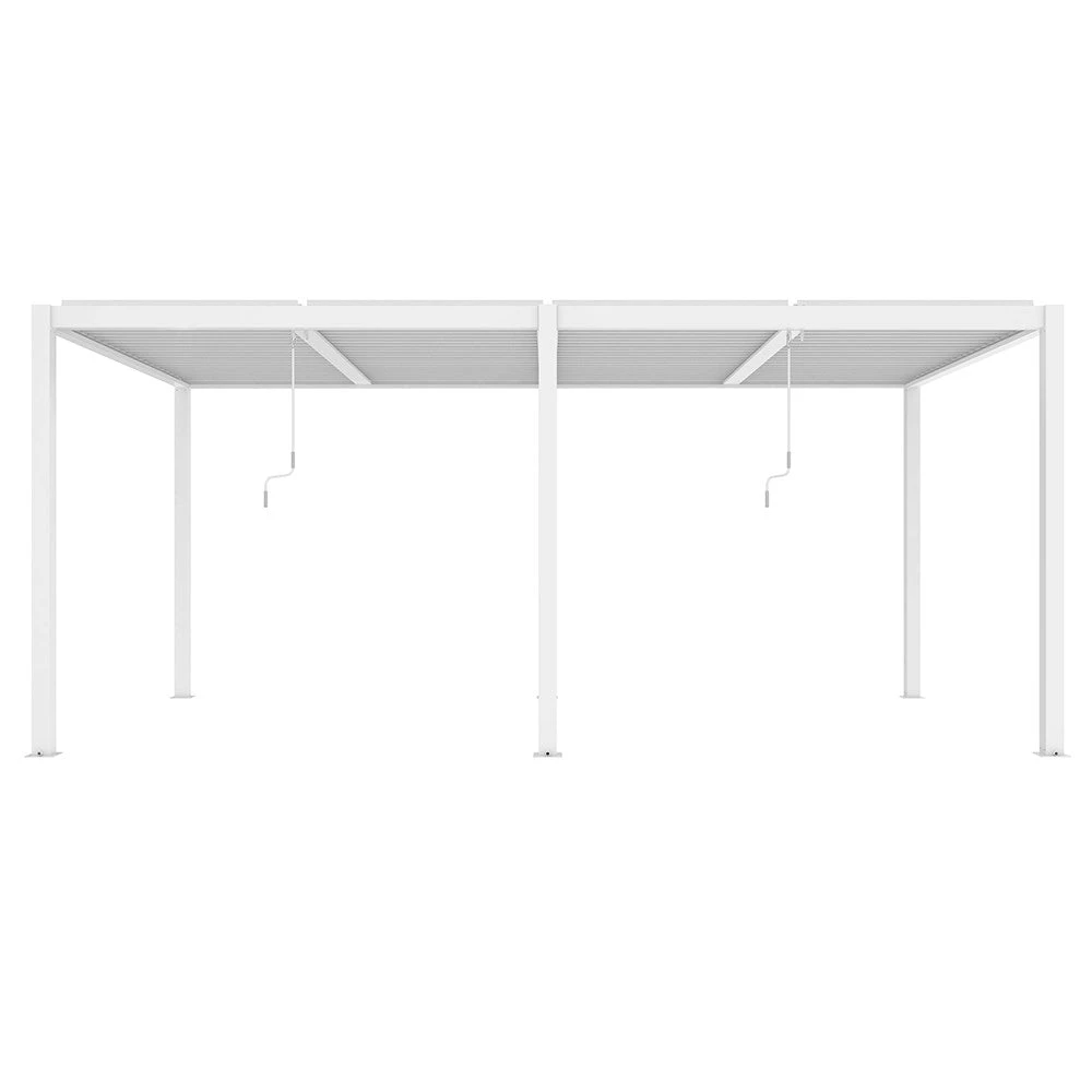 6m X 3m Deluxe White Veranda With Louvered Shutter Roof 5 6m X 3m Deluxe White Veranda With Louvered Shutter Roof - Image 5