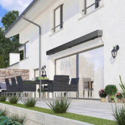 3.0M Deluxe Wireless Full Cassette Electric Awning With Lights (Charcoal Cassette) | Ivory -Primrose Awnings pr0000061628 card3 lg 1