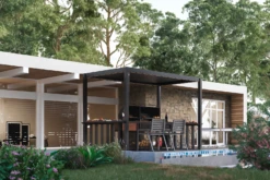 2.5m X 1.5m Deluxe BBQ Pergola With Louvered Shutter Roof By Primrose Living 10 2.5m X 1.5m Deluxe BBQ Pergola With Louvered Shutter Roof By Primrose Living -Primrose Awnings pr0000061640 card3 lg