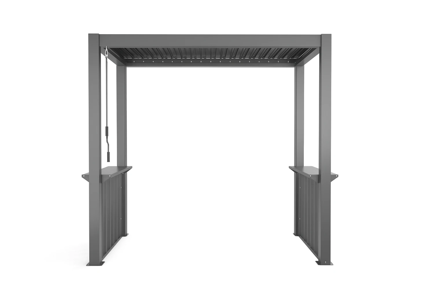 2.5m X 1.5m Deluxe BBQ Pergola With Louvered Shutter Roof By Primrose Living 6 2.5m X 1.5m Deluxe BBQ Pergola With Louvered Shutter Roof By Primrose Living - Image 6