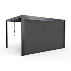 Single Charcoal Pulldown Side Shade For 3x3m, 3x4m & 6x3m Deluxe Pergola -Primrose Awnings pr0000061641 card4 lg 1