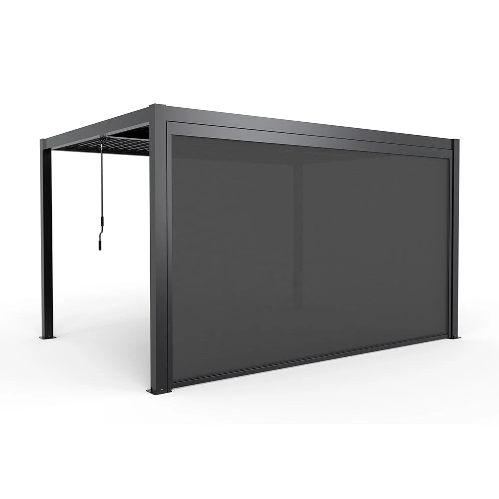 Single Charcoal Pulldown Side Shade For 3x4m Deluxe Pergola 4 Single Charcoal Pulldown Side Shade For 3x4m Deluxe Pergola - Image 4