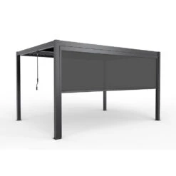 Single Charcoal Pulldown Side Shade For 3x3m, 3x4m & 6x3m Deluxe Pergola -Primrose Awnings pr0000061641 card5 lg 1