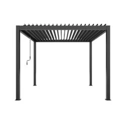3m X 3m Charcoal Pergola With Steel Louvered Shutter Roof By Primrose Living -Primrose Awnings pr0000063180 card5 lg 1