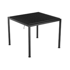 3m X 3m Charcoal Pergola With Steel Louvered Shutter Roof By Primrose Living -Primrose Awnings pr0000063180 card8 lg 1