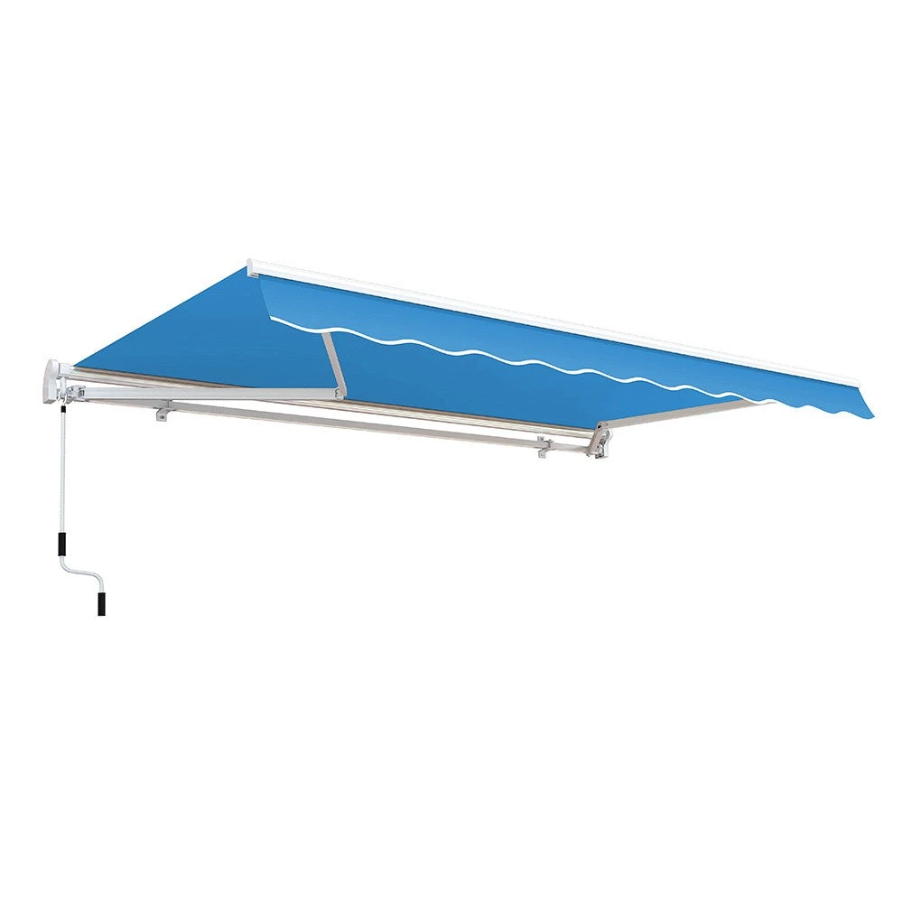 4.0m Budget Manual Awning, Azure Blue 3 4.0m Budget Manual Awning, Azure Blue - Image 3